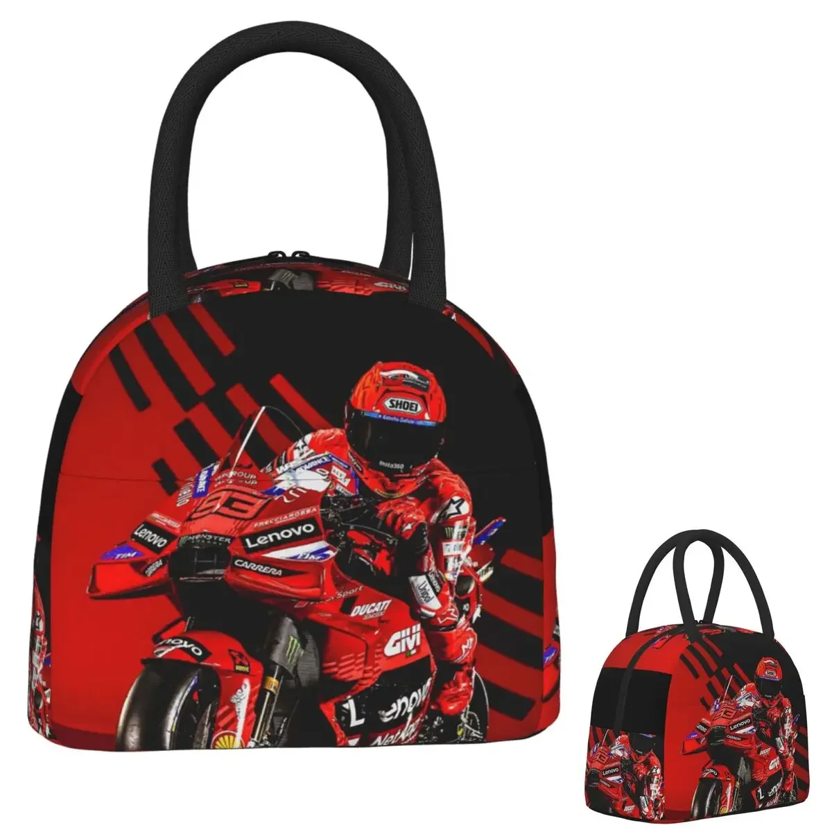 Motorcycle Racing Marqueze Insulated Lunch Bag for Women Children Leakproof Food Boxes Thermal Lunch Box Tote