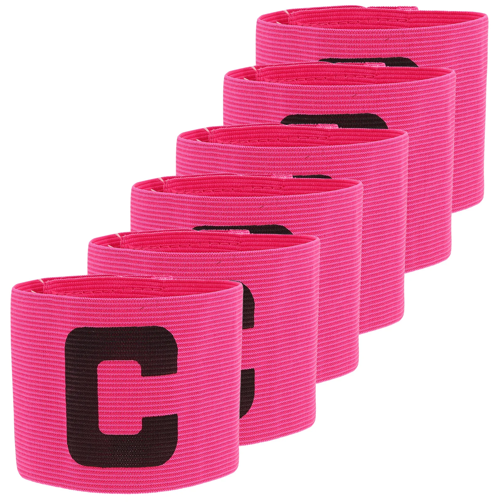

6pcs Football Captain Armband Adjustable Sleeve Bands for Men Youth Soccer Arm Bands Warmth Protection Training Match