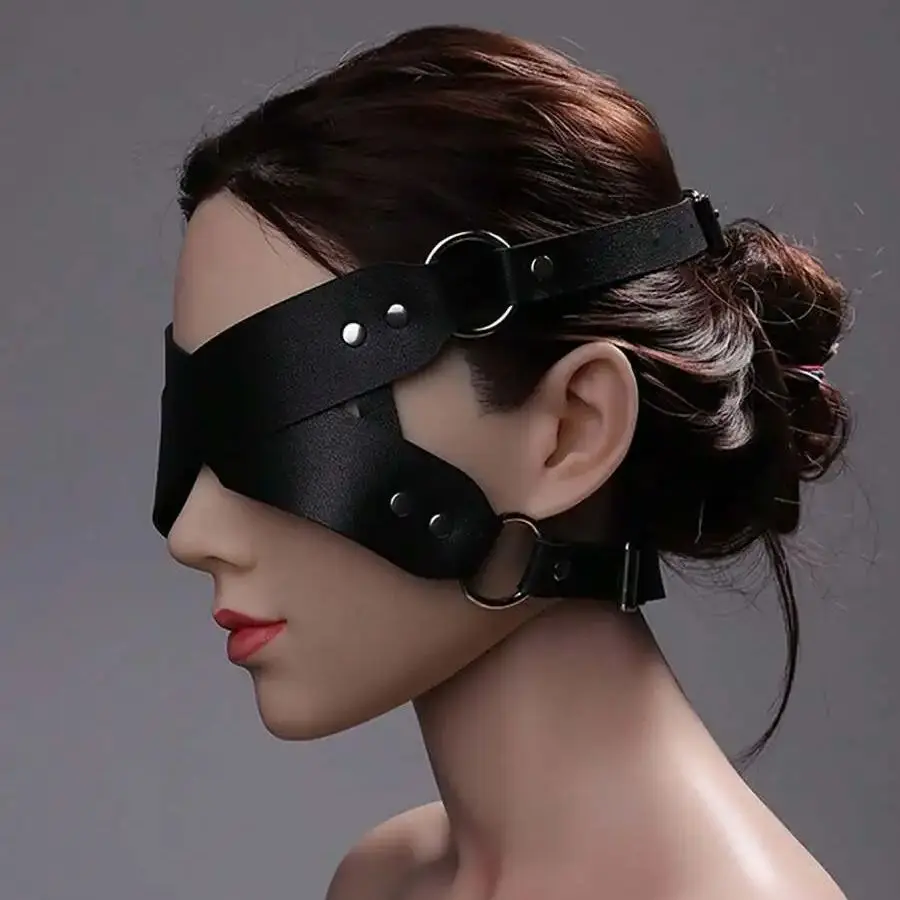 Modna maska Seksowna skóra PU Pół twarzy Bondage Cage Punk Halloween Party Maski Cosplay Fetysz Nowe i unikalne akcesoria dla kobiet