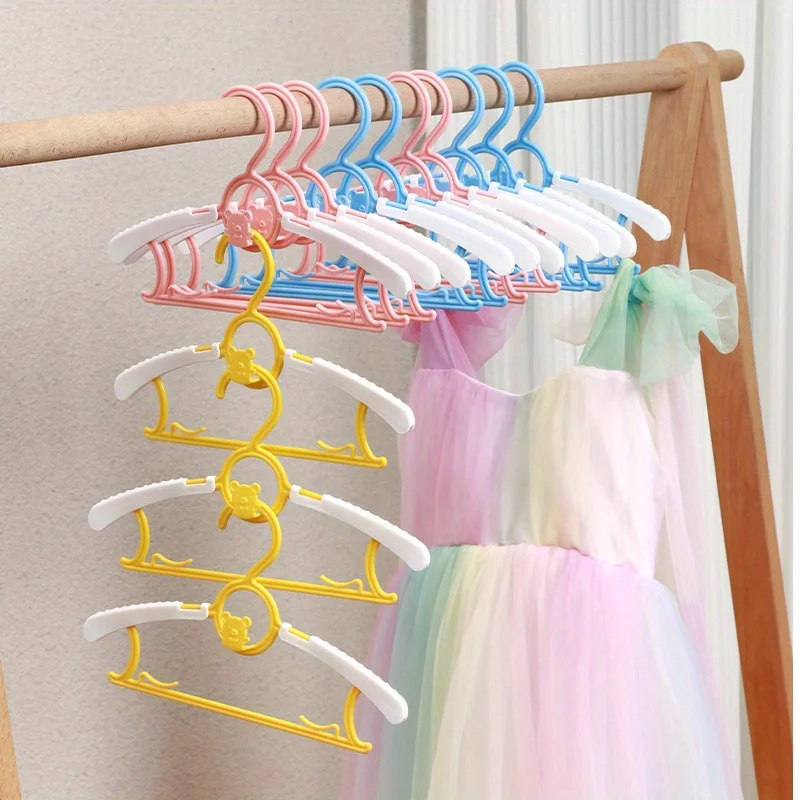 

20PCS Baby Hangers, Plastic Children's Hangers for Closets, Clothes Hangers for Space Saving, Non-slip Expandable Babies