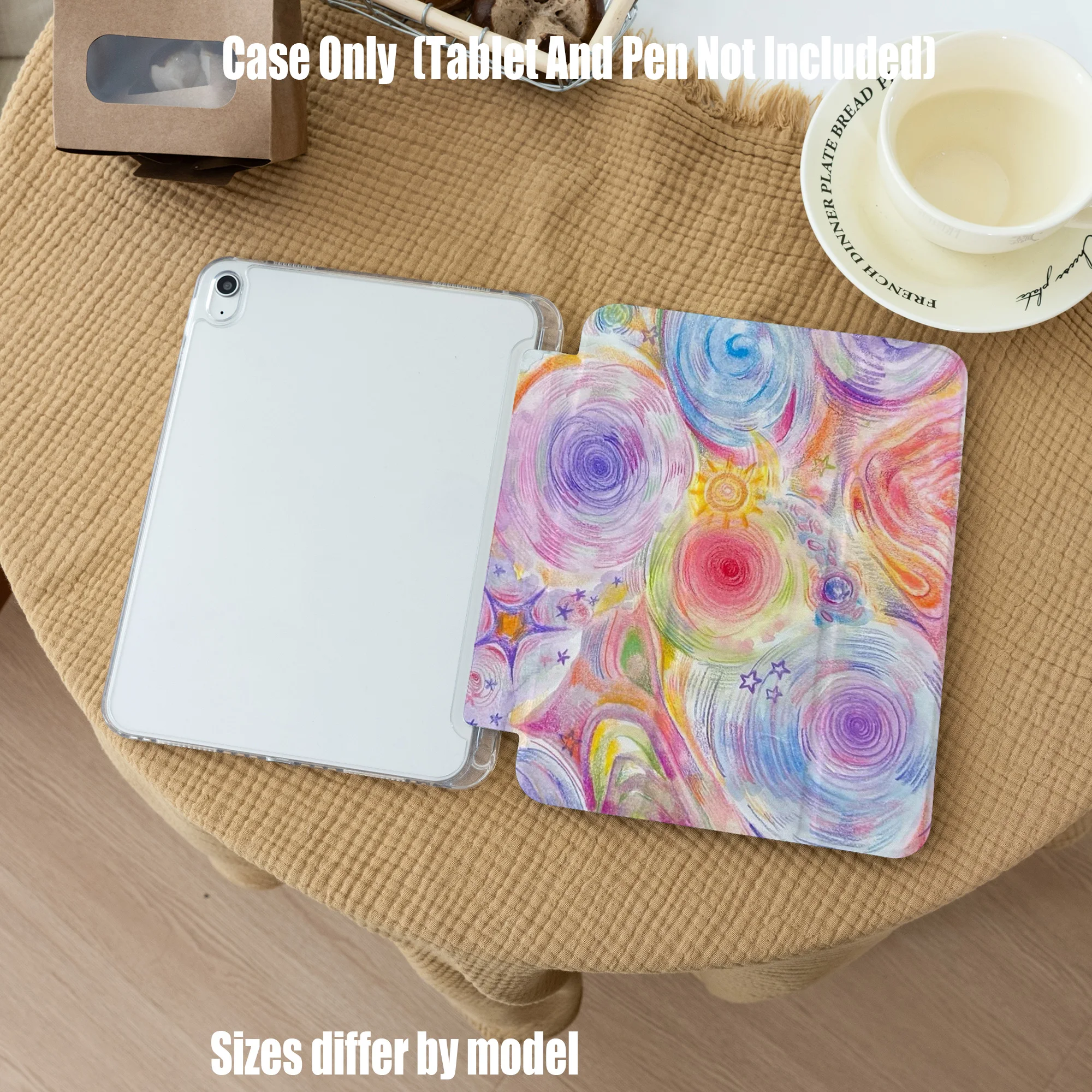 

Стильный чехол для Apple iPad 10.9, 10.2 дюйма, Air7 Pro 11, Mini, мягкий чехол с полной защитой и элегантными цветами, подходит для всех моделей iPad