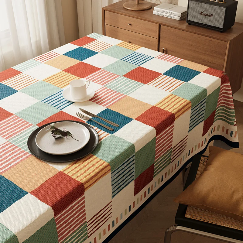 مفرش طاولة طعام أمريكي عتيق مقاوم للماء والزيت ومقاوم للحرق مفرش طاولة يترك 2025 قهوة جديدة فاخرة وخفيفة الوزن #2