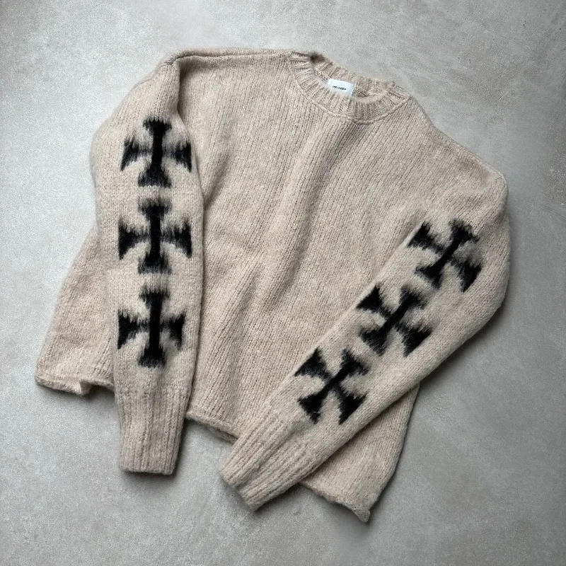 

Y2k Punk Goth street Men sweater Retro Hip Hop Winter warm knitwear Couple Harajuku trend Fashion casual oversized pullover