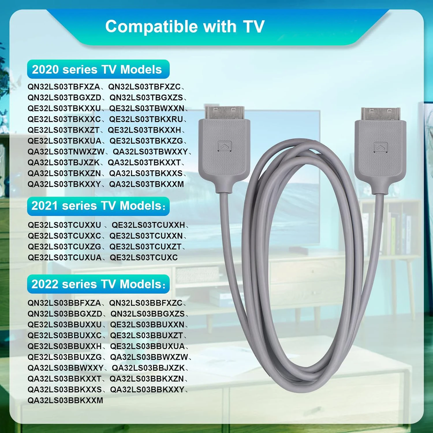 

BN39-02615A Connect Cable is for 32-inch Frame QLED TV QN32LS03TBF QN32LS03TBG QN32LS03BBF SOC1000T BN44-01083A BN96-49140X