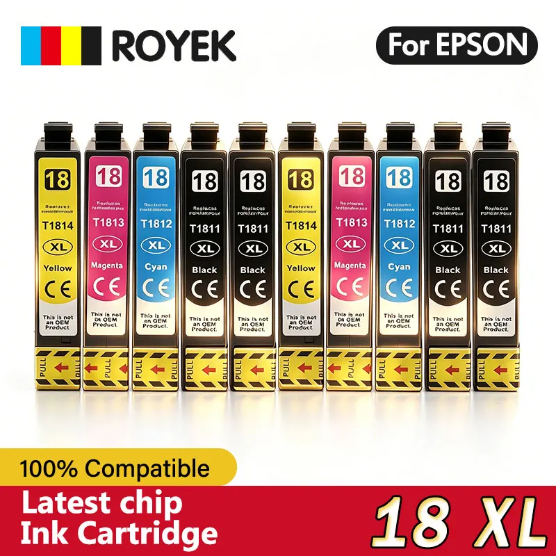 T1811-T1814 Compatible Ink Cartridge for EPSON XP-212 XP-215 XP-312 XP-315 XP-412 XP-415 XP-225 XP-322 XP-325 Printers Full Ink