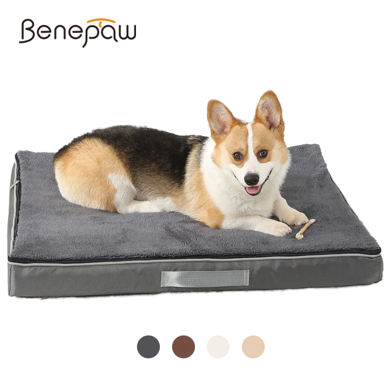 

Benepaw Memory Foam Dog Bed For Small Medium Large Dogs Waterproof Nonskid Puppy Crate Pad Washable Pet Mat Removable Cover