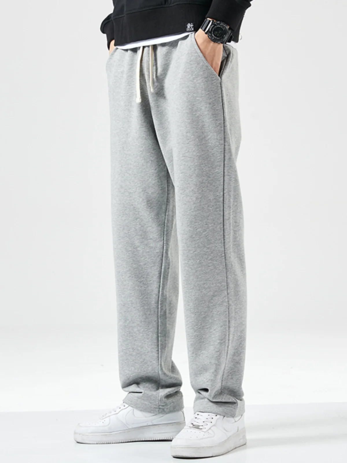 

ay Men's Casual Pants Spring Autumn Loose Straight Leg Sweatpants Youth Faion Wide Leg Cargo Trousers