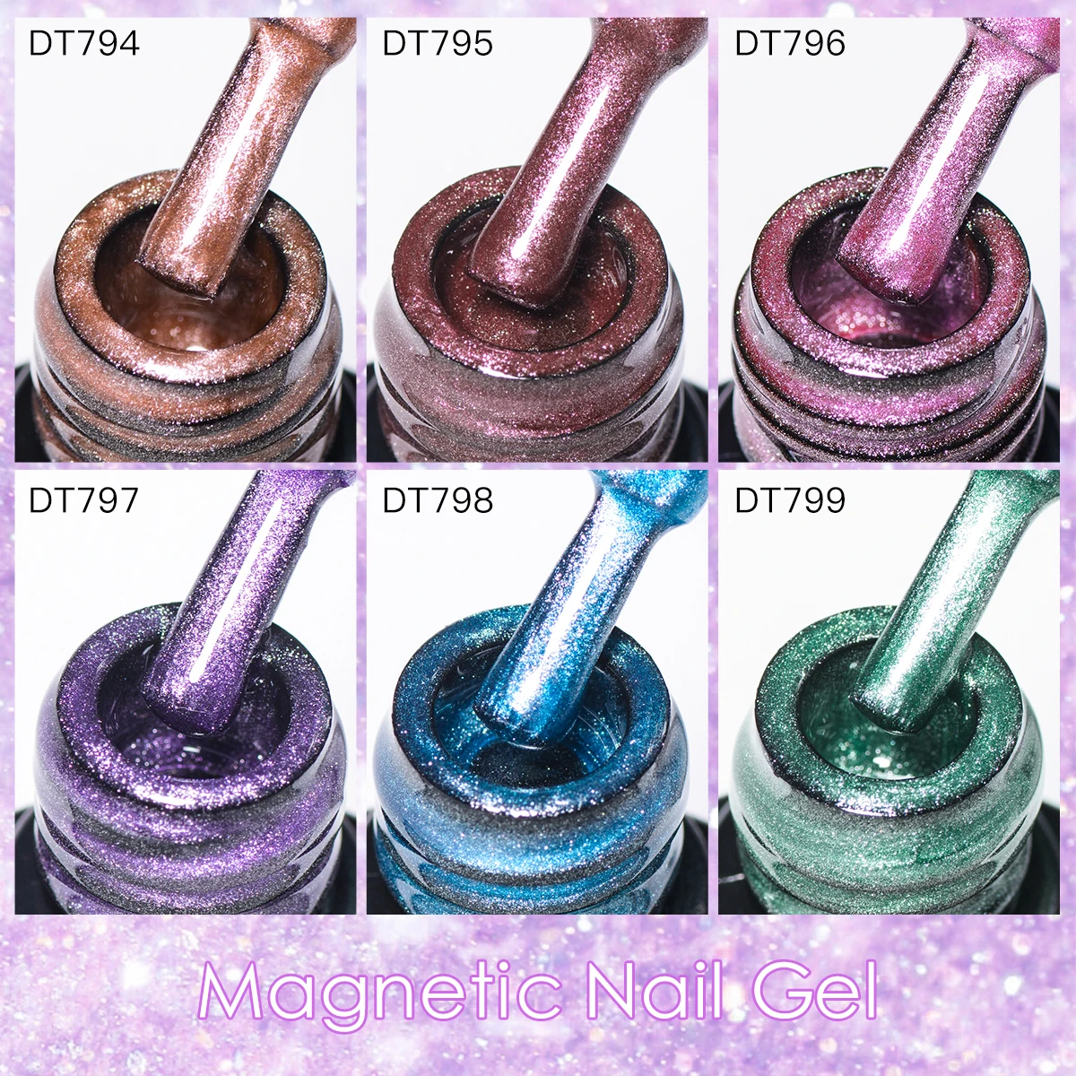 MEET ACROSS 7ml Magnetische Gel Nagellak Nail Art Reflecterende Glitter Cat Eye Gel Soak Off UV Nail Glue Semi-Permanente Lak