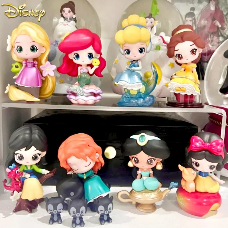 Genuine Disney  Series  Fairy Tale Town Trend Toys Ornament Girl Birthday Christmas Gift Collection Figure Model Toys Gift