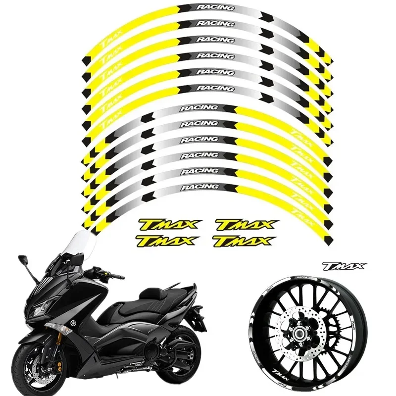 MOTO For YAMAHA TMAX530 TMAX500 TMAX560 TMAX 500 530 560 Motorcycle Parts Contour Wheel Decoration Decal Sticker - D