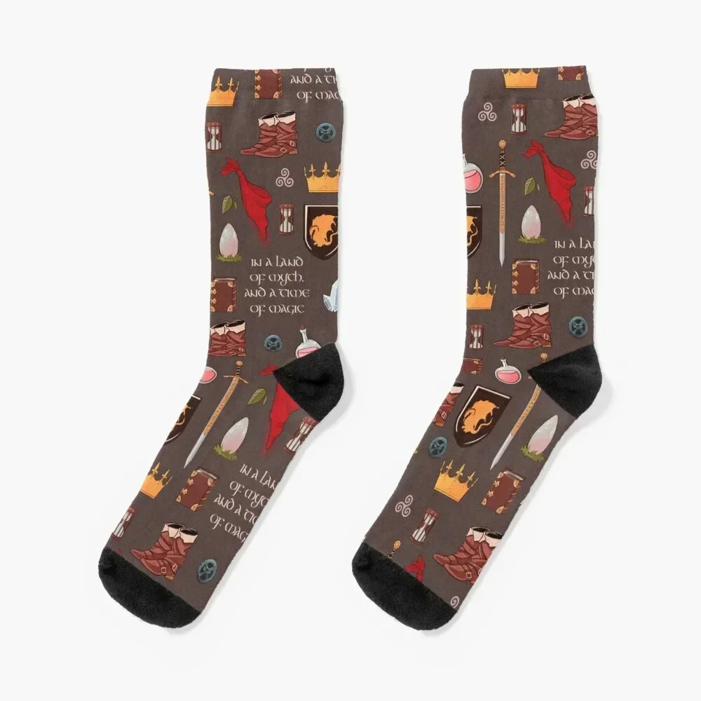 In a land of myth and a time of magic_Merlin Socks Antiskid soccer hiking Women's Socks Men's