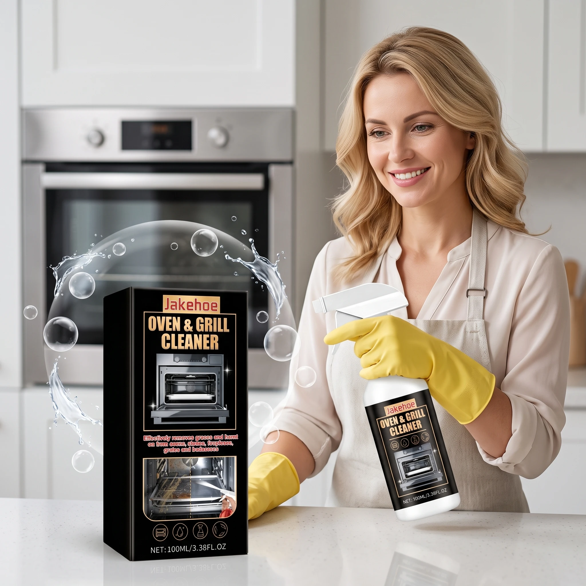 Oven Grill Degreasing Spray Dissolves Carbonized Grime For Stove Roaster BBQ Rack Kitchen Cleaning Heavy Burnt Food Remover Mist