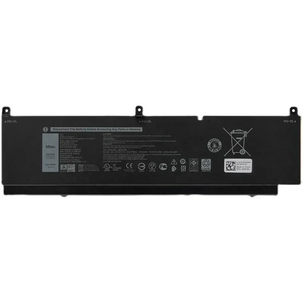 Batterie d'ordinateur portable PKWVM 11,4 V 95 Wh pour Dell Precision 7550 7560 7750 7760 Series, etc.