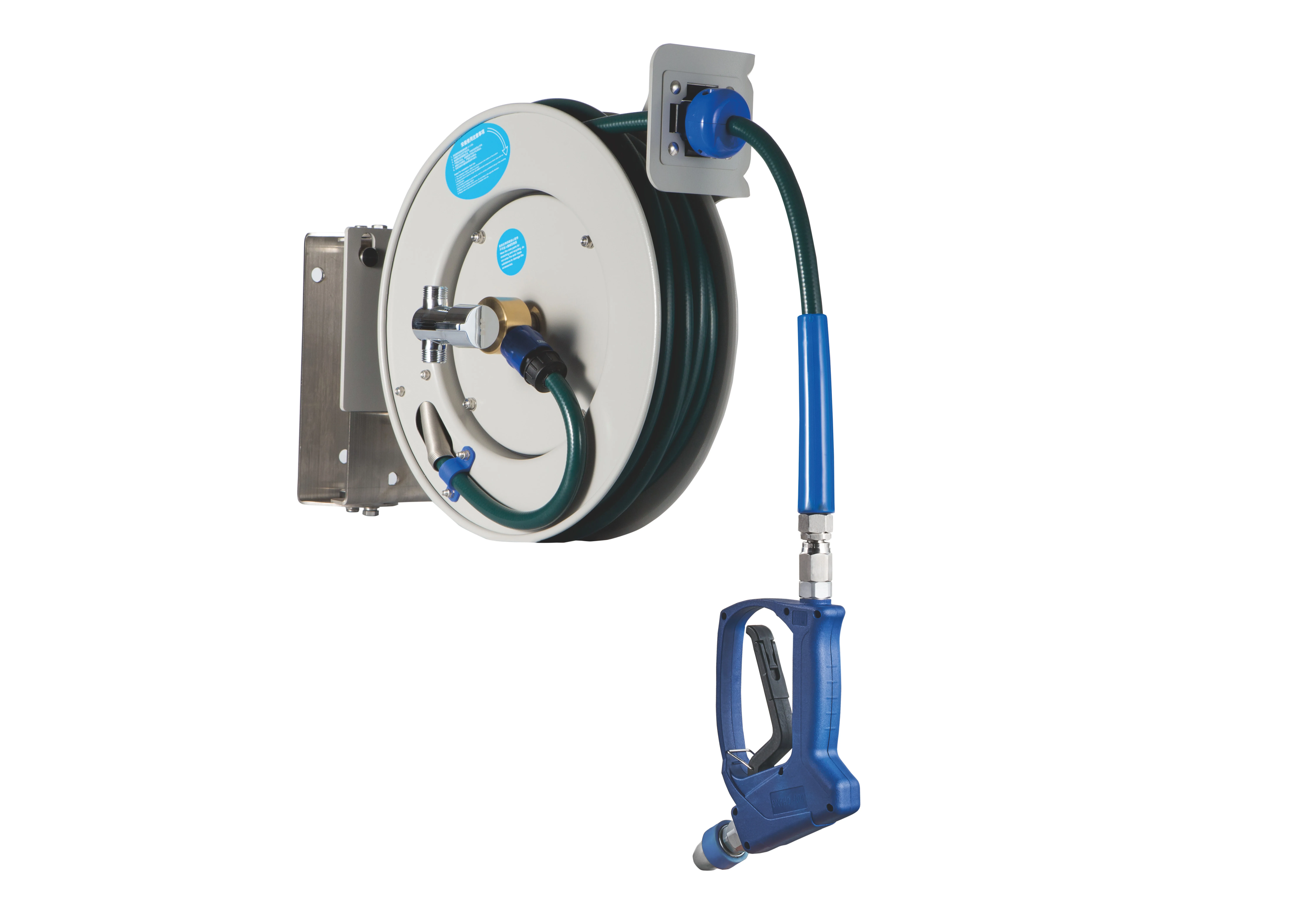 قابل للسحب غسل سيارة معدنية حديقة فندق المطبخ الحائط خرطوم بكرة أداة #3