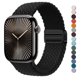 For Apple Watch 10 Band 42mm 46mm 44mm 45mm 40mm 49mm 41mm 38 Nylon Braided correa Bracelet Series 9 8 7 6 5 4 SE Ultra 2 Strap