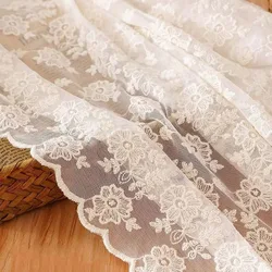Mesh Embroidery Small Flower Lace Fabric for Wedding Dress Home Decoration Handmade DIY Accessories
