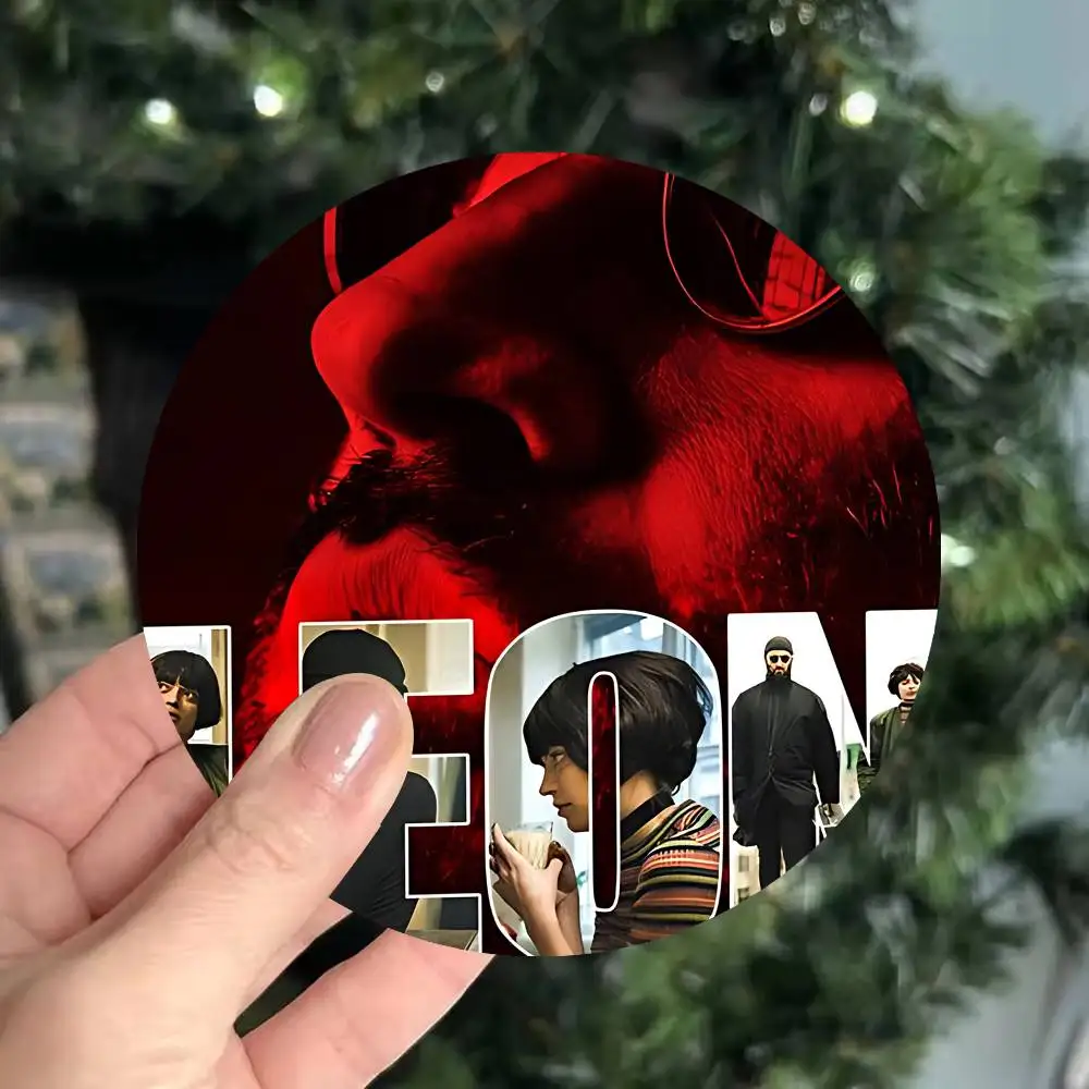 Leon The Professional Classic Movie Wood Coaster Set - Heat Resistant for Tea & Coffee, Home Cafe Decor Holiday Gift