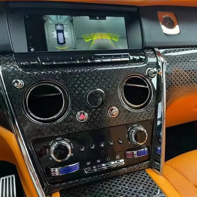 Car Interior Trim for Cullinan Carbon Fiber Center Console Gear Panel Window Button Interiors Kits