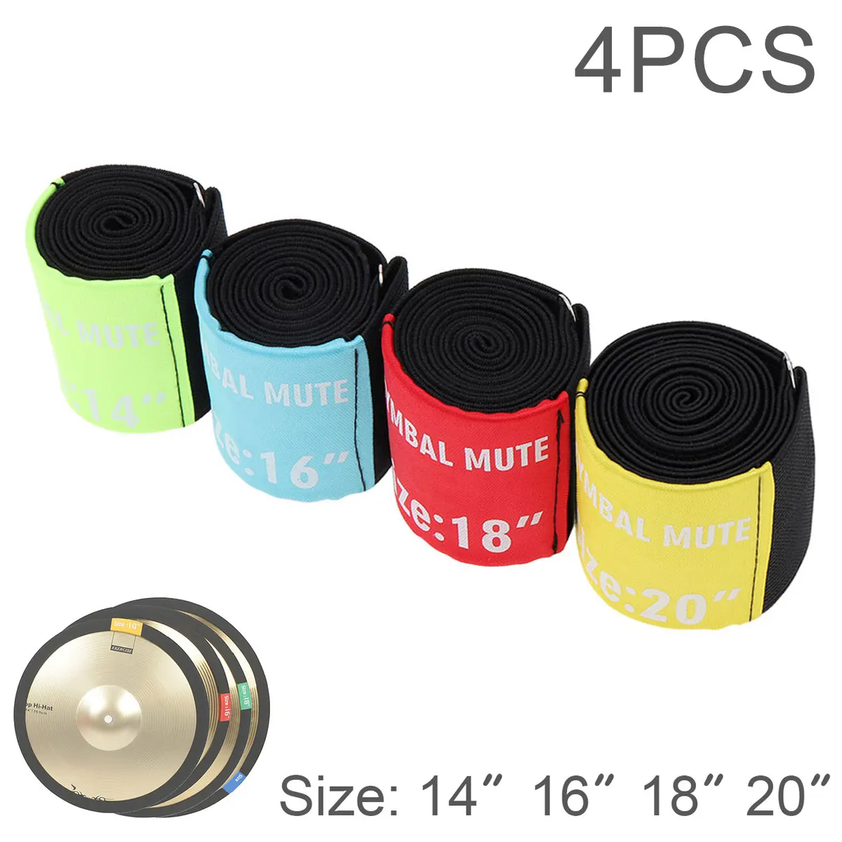 14 16 18 20 Inch Cymbal Mute Circle Ring Drum Set, Hi-hat Practice