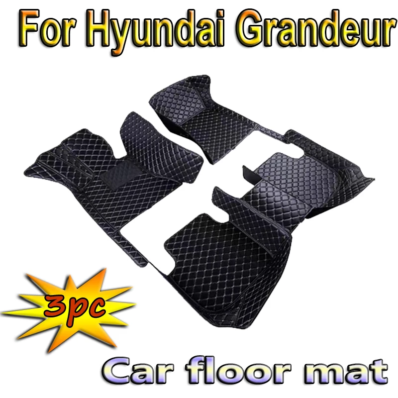 Car Mats For Hyundai Grandeur Azera IG 2019~2022 Anti-dirt Pad Carpets Leather Floor Mat Rugs Pad Interior Parts Car Accessories