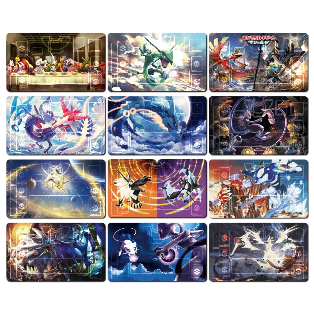 

Pokemon Rayquaza Mewtwo Arceus Groudon Animation Characters Single Table Mat Battle Pad Classics Anime Collection Cards Toy Gift