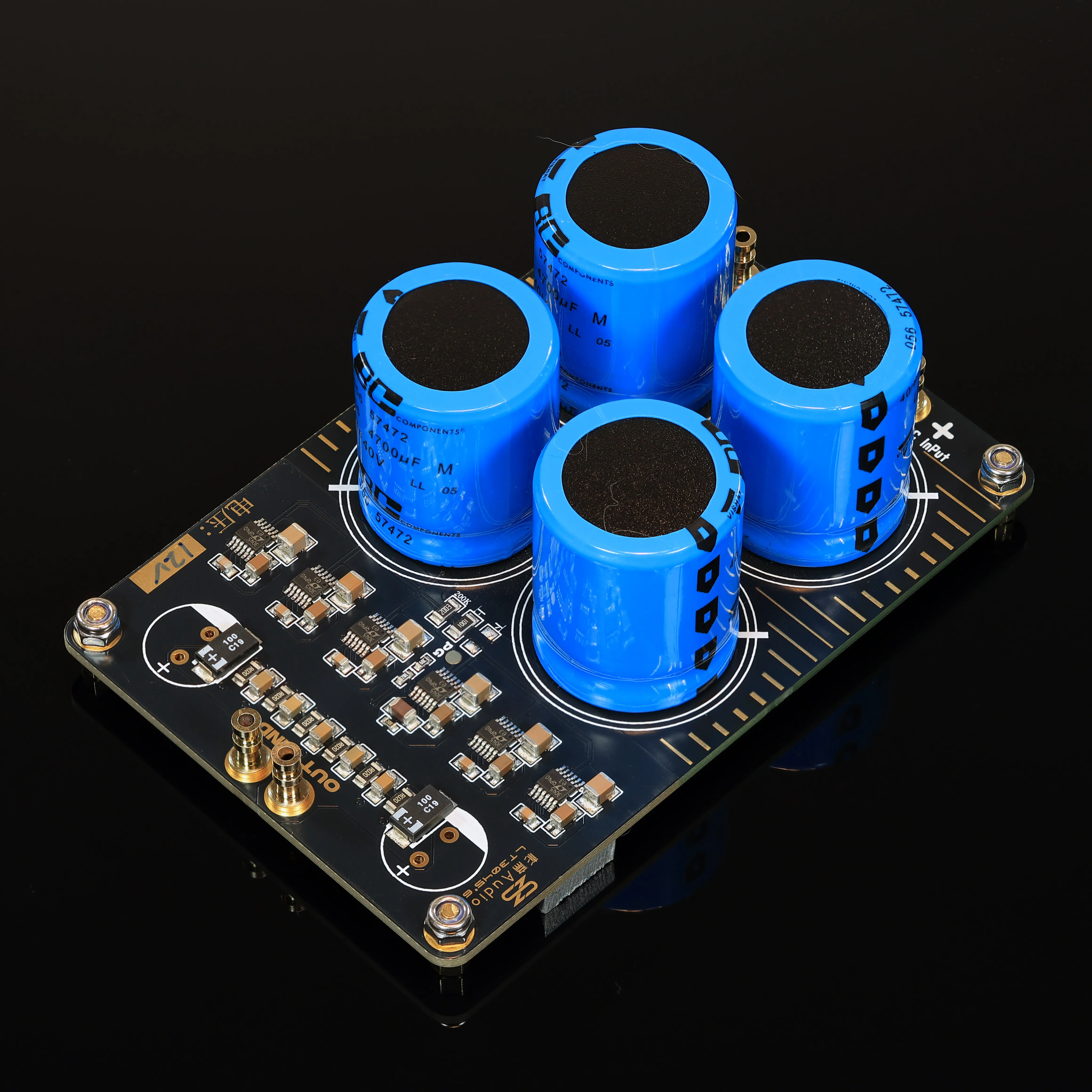 Black gold version 6 parallel LT3045 linear power supply 3A current DC regulated power supply, ultra low ripple, ultra high PSRR