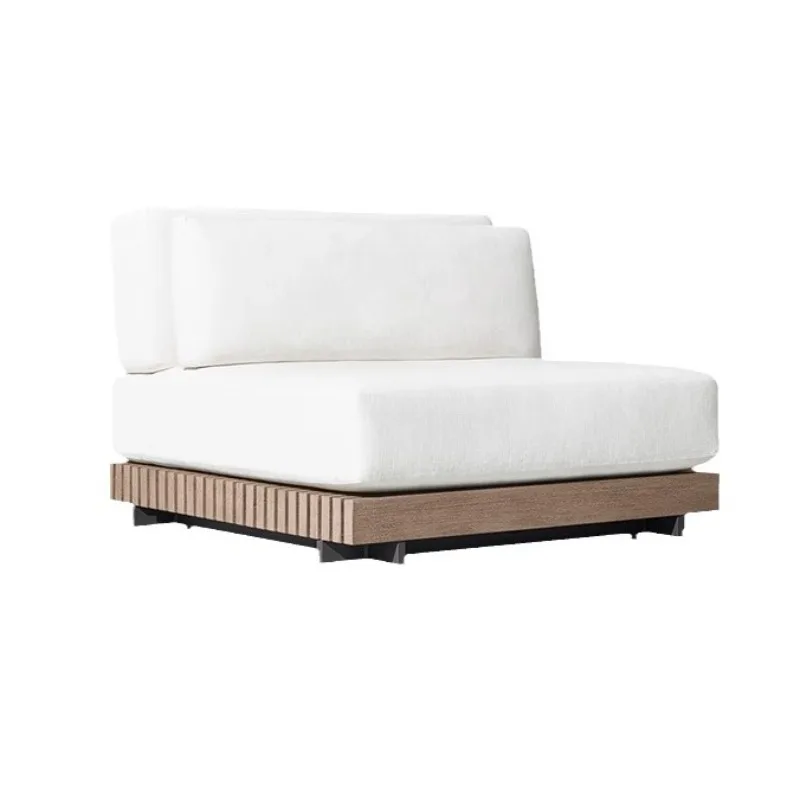 

Nordic Leisure Solid Wood Sofa B & B Hotel Nordic Creative Outdoor Table and Chair Villa Courtyard Waterproof and Sunscreen Fu
