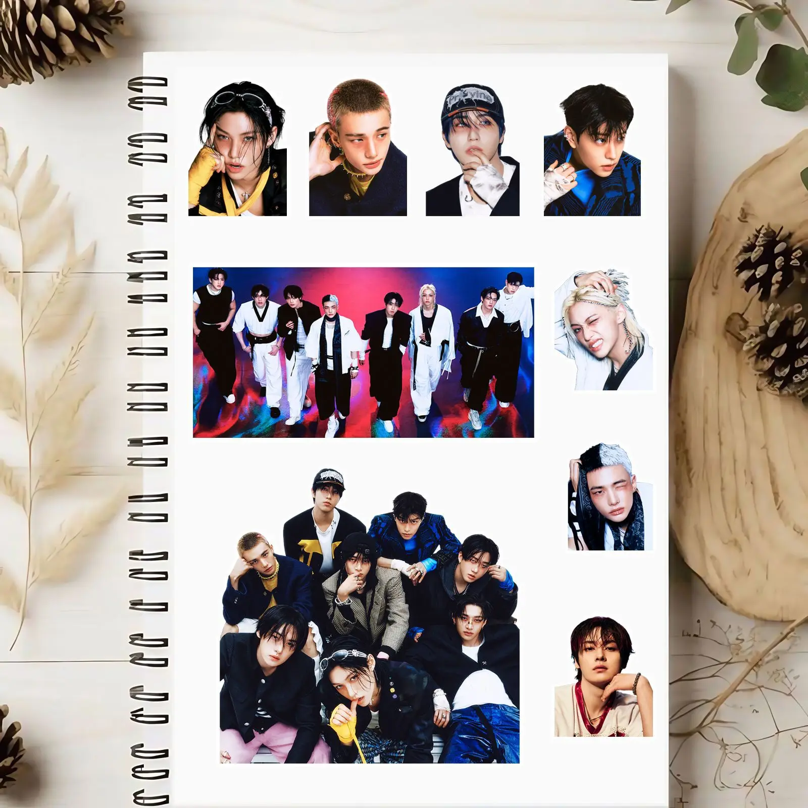 K-pop menino grupo 95 álbuns adesivos combinando, mercadorias de celebridades, adesivos de scrapbook, adesivos criativos para mala de viagem