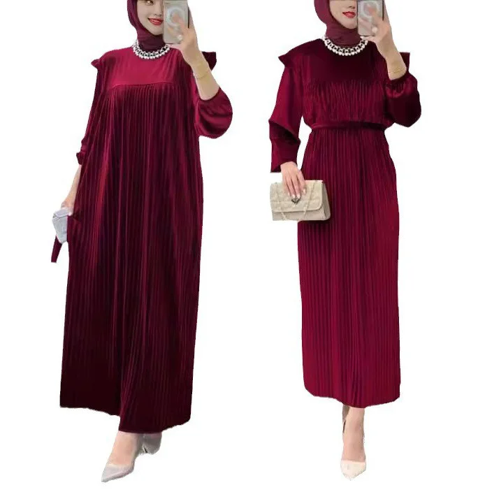 

Ramadan Jalabiya for Women Dresses Sashes Abaya Modest Morocco Vestidos Dubai Eid Muslim Abayas Islam Arab Long Robe Kaftan