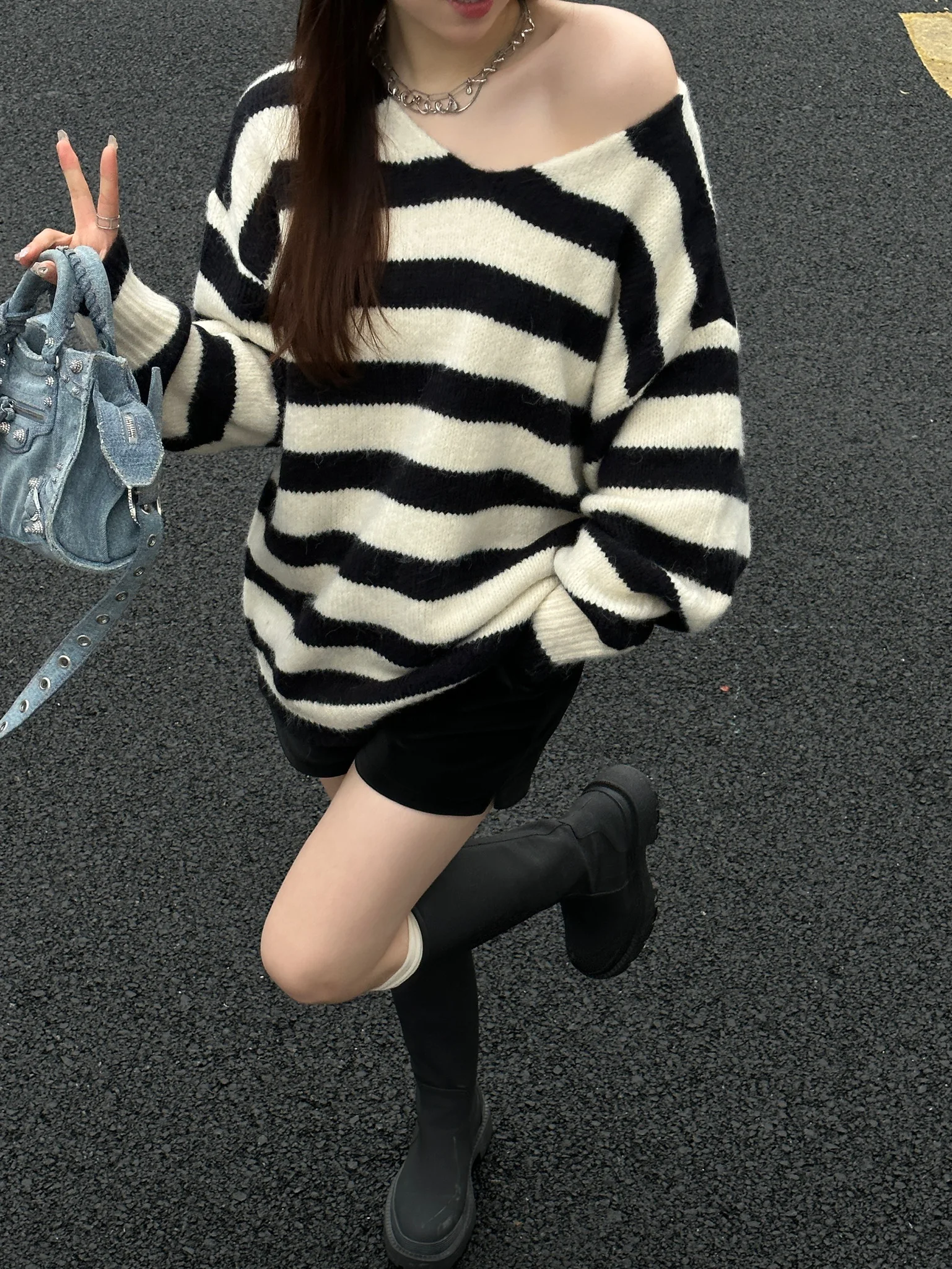 

Женские широкие брюки из искусственной кожи с высокой талией, свободного кроя, весна-осень, универсальные, в корейском стиле