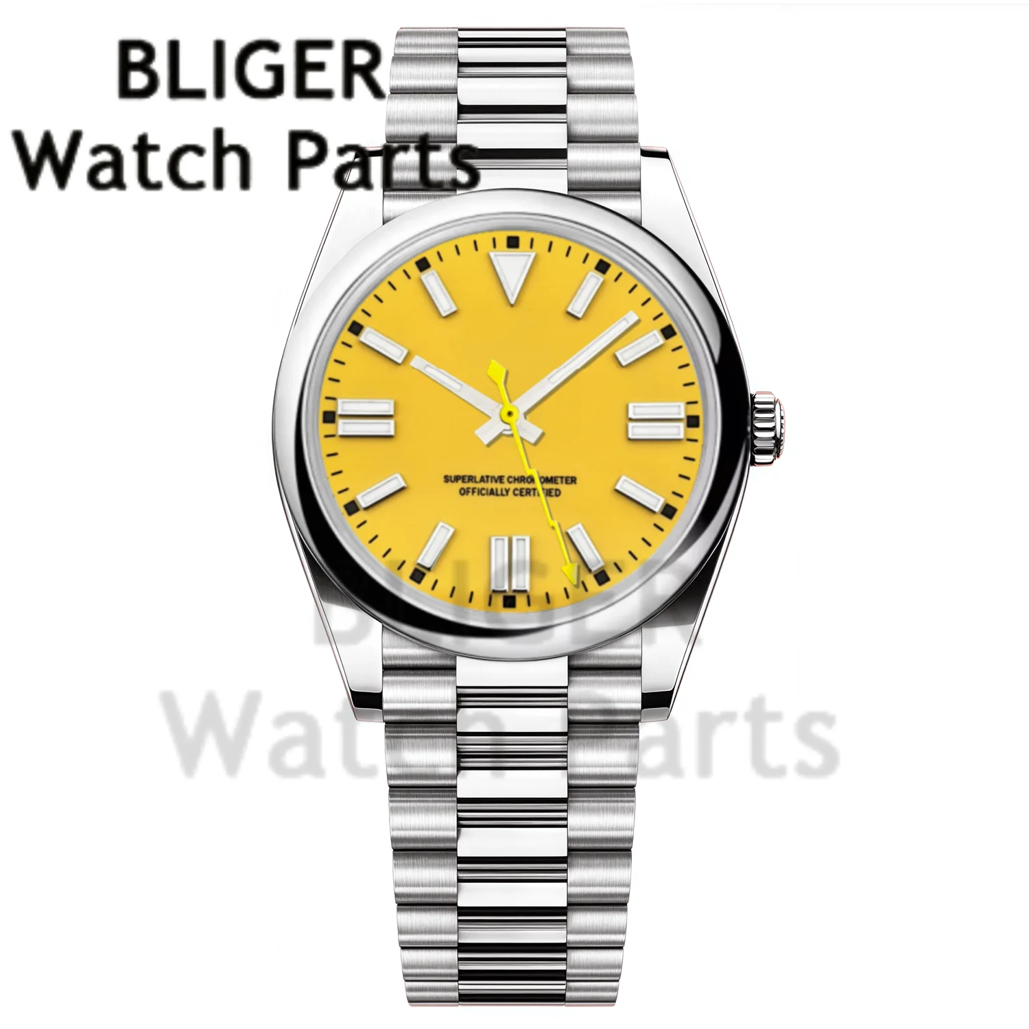 

BLIGER 39MM Mechanical Men Watches Sapphire Glass NH35 PT5000 MIYOTA8215 Luminous Dial Stainless Steel President Glide Bracelet
