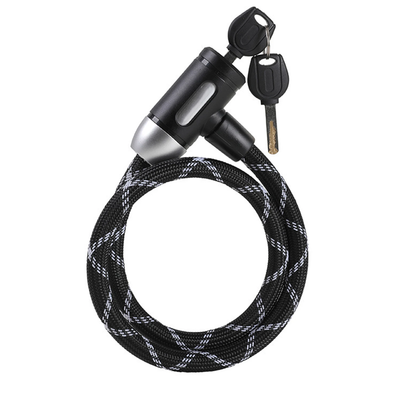 Anti Theft Bike Lock Nylon Steel Cable Lock With Zinc Alloy Core For Mountain Bicycle Cycling Accessories