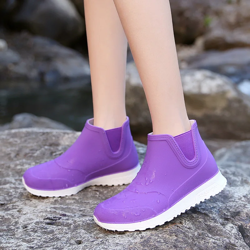 

Fashionable Couple Rain Boots Waterproof Non-Slip Wear-Resistant Men's Women's Car Wash Vegetable Buying Mountain Climbing Ou...