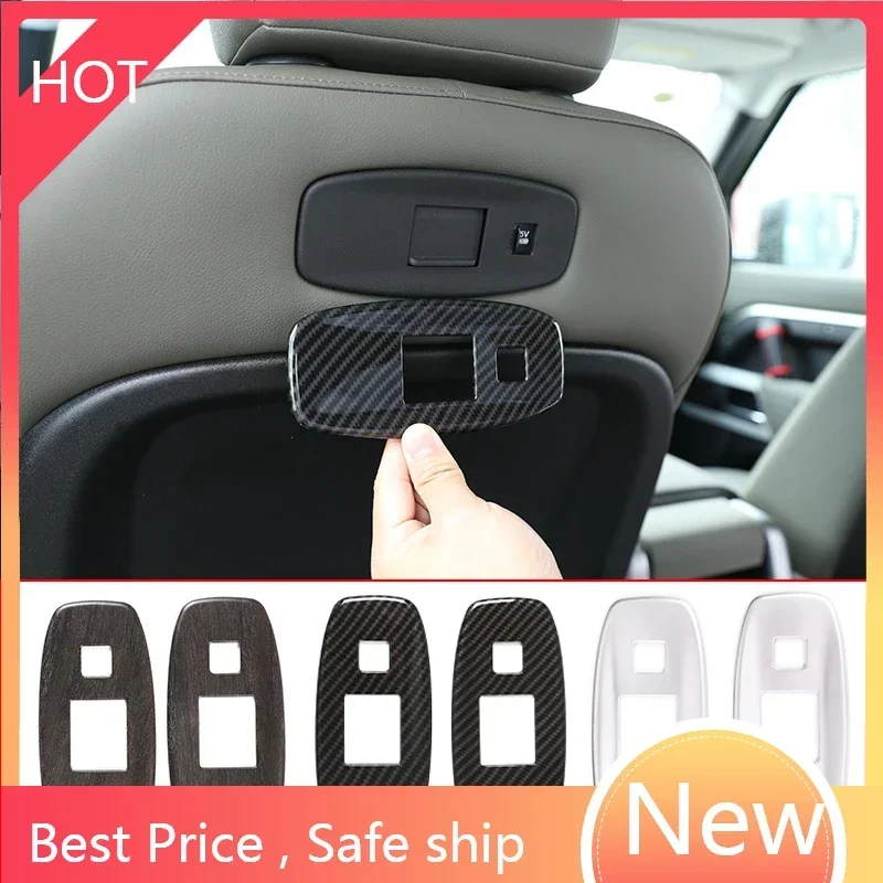 

Car-styling Seat Back USB Port Panel Frame Trim,ABS Carbon Style,For Land Rover Defender 110 130 2020-2021 Interior Accessories