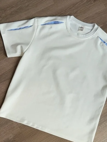 

High Quali Loose ort Sve T-irt Women's Summer Casual Sle Color Blo Slimming Lazy Couple's Top Hip Hop Sle