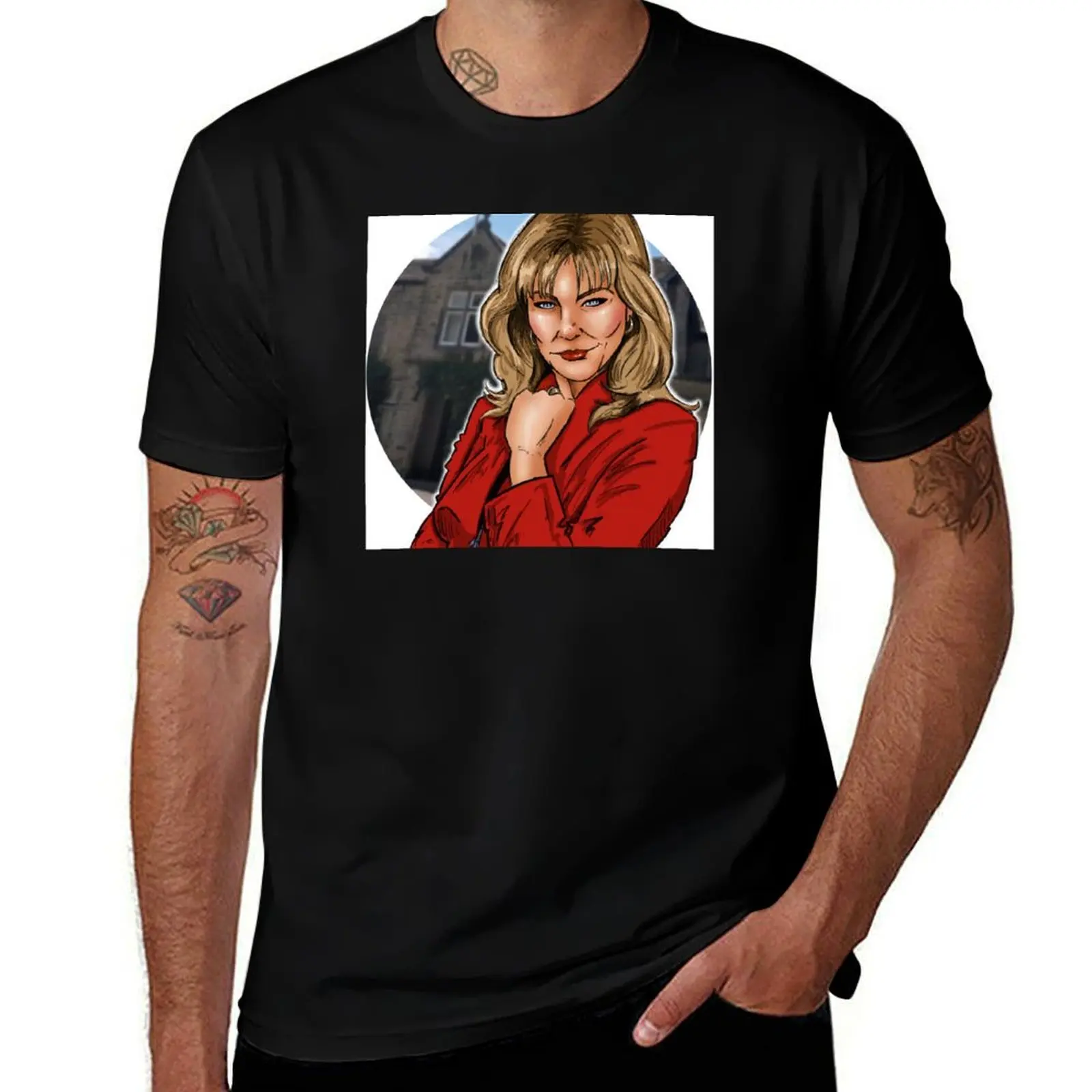 Celebrating the icons - Kim Tate from Emmerdale T-Shirt t shirts for man cotton funny t shirts for man pack white T-Shirt