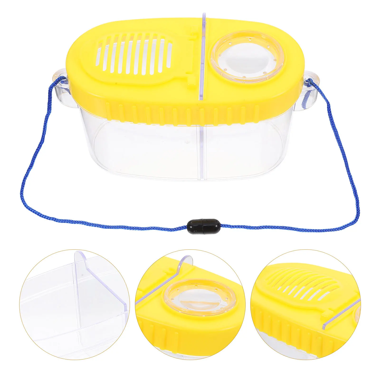 Observeur d'insectes jaune, loupe biologique, outil d'exploration pour enfants, apprentissage scientifique éducatif, 1 pièces
