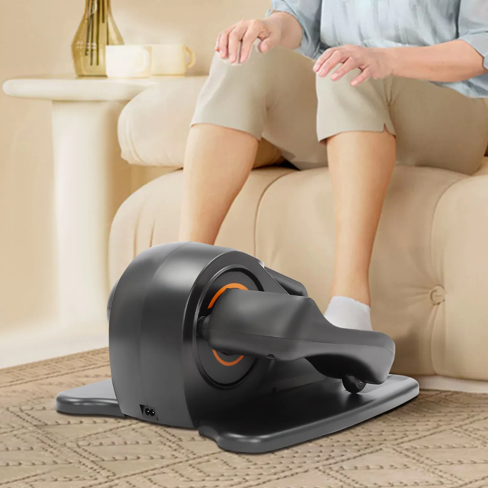 Under‑Desk Electric Foot Pedal Exerciser, Compact Electric Walking Machine for Office Leg Exercise, Senior Physical Therapy