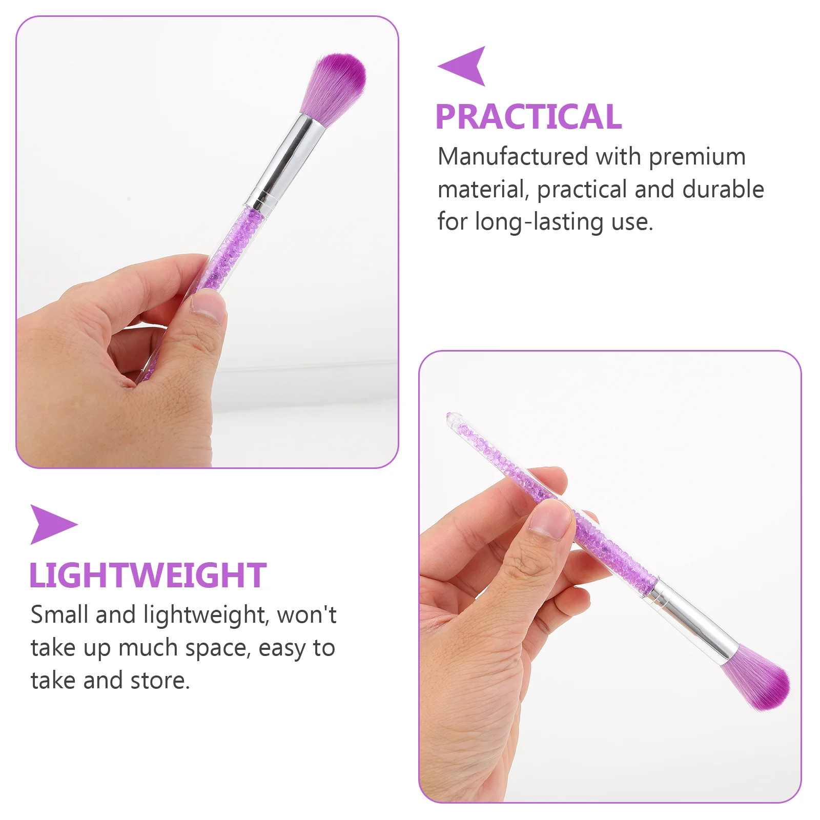 

7Pcs Nail Dust Brushes Creative Manicure Cleaning Tools Lightweight Portable for Nails Hands Feet Acrylic Polish Removal