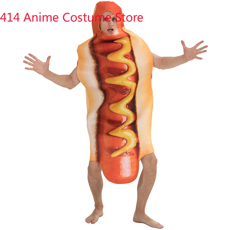 Parent-Child Food Sausage Hot Dog Costume Adult Child Kids Family Funny Purim Halloween Party Fancy Dress Cosplay