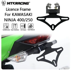 MTKRACING Licence Frame For KAWASAKI NINJA 400/250 Z400 2018-2024 License Plate Holder Rear Tail Frame Fender Eliminator Bracket