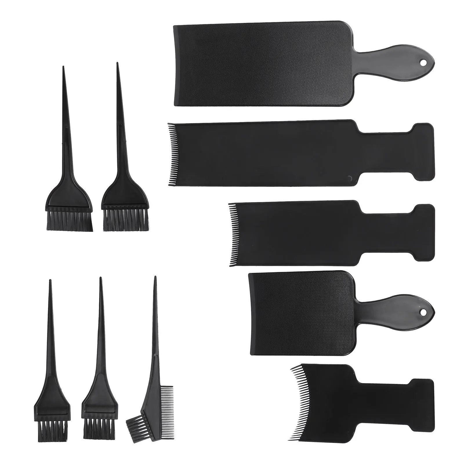 

10Pcs Hair Dyeing Tools Highlighting Board and Brush Sturdy Bristle Protection Hair Coloring Kit Highlighting Board