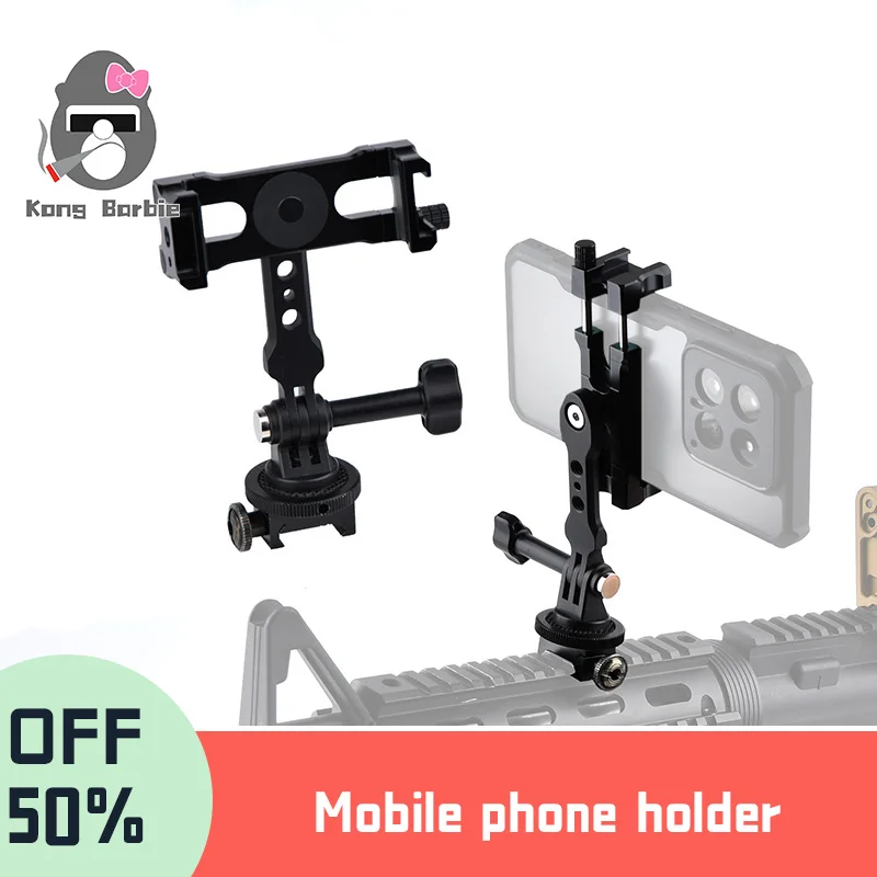 WADSN Mobile phone holder Mount For 20mm Picatinny Rail Hunting Airsoft Accessories gun first person shooting Youtube video