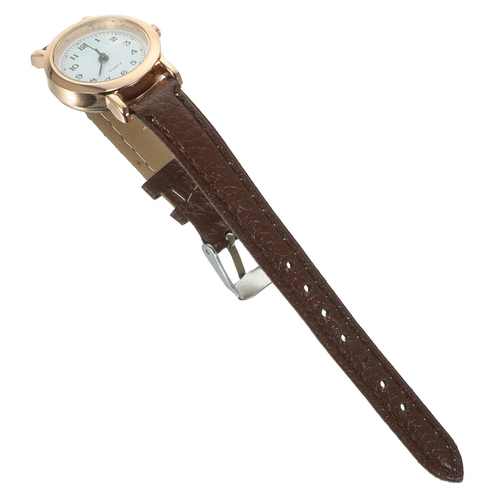 Women Watch Brown Strap Simple Stylish Small Digital Face Wrist Watch for Girls Ladies Students Watches
