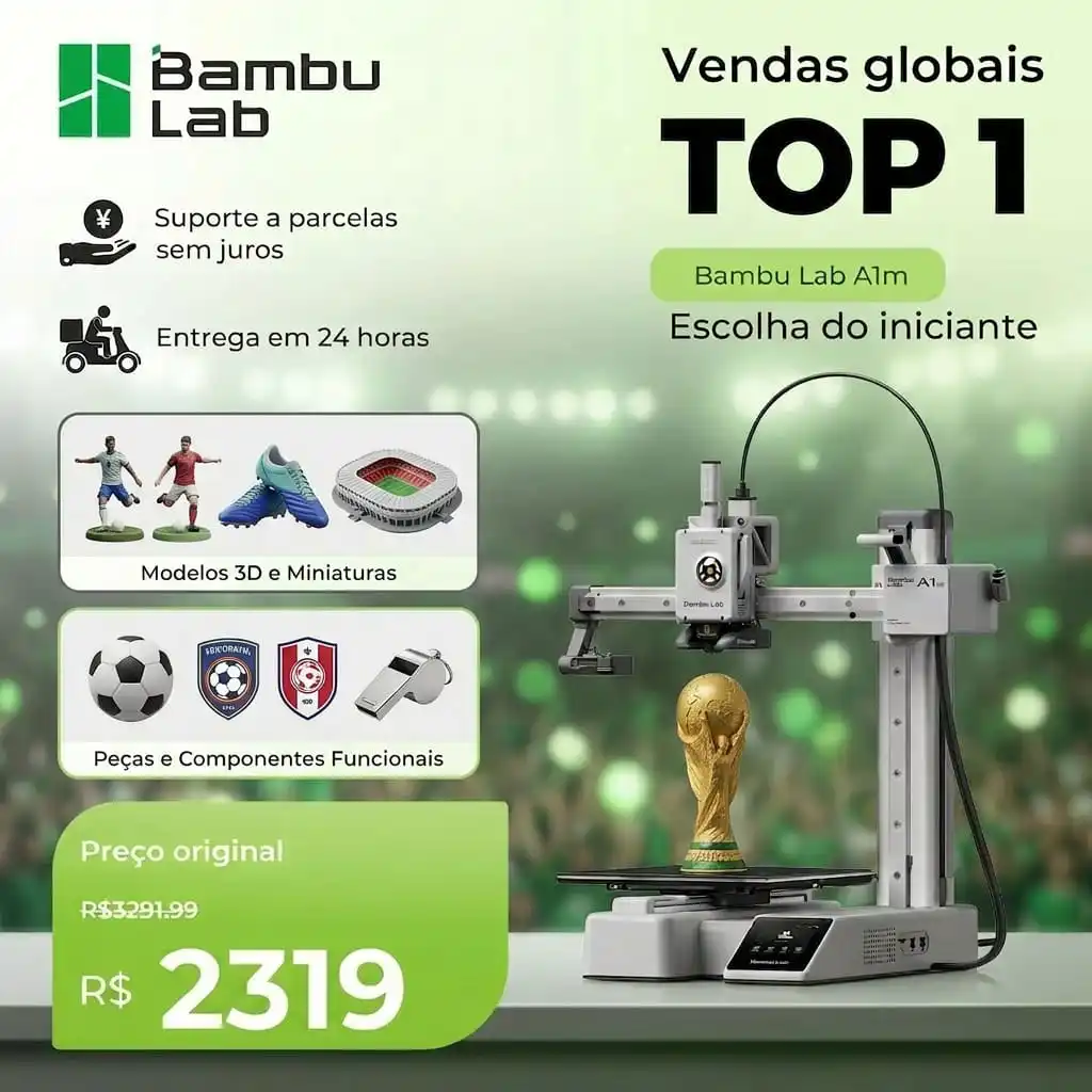 Bambu Lab A1 Mini Impressora 3D 500 mm/s Impressão de alta velocidade Nivelamento automático Design compacto Plug Play para uso doméstico sem AMS