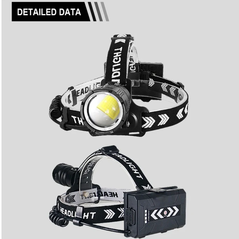 Ultra Bright Led Headlamp USB Rechargeable Head Flashlight Powerful High Power Headlight Camping Fishing Waterproof Head Lamp