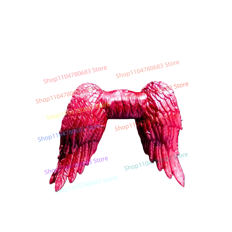 Klocki MOC Kawaii Anielskie Skrzydła Mini Figurka Model do Składania Ozdoba Akcesoria Anime Kreskówka Zabawka Prezent Świąteczny Kolekcjonerski