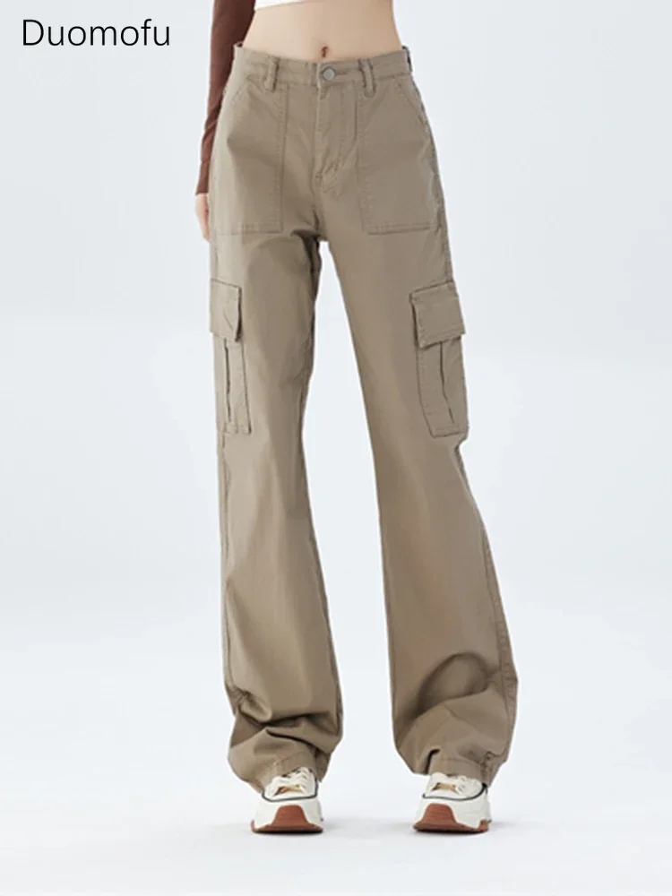 

Duomofu American Vintage Chic High Waist Slim Women Jeans Autumn New Simple Full Length Casual Fashion Pocket S-XL Female Jeans