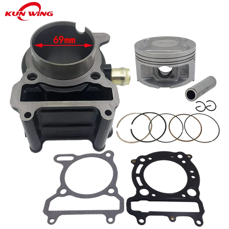 Zestaw tłoka cylindra uszczelka do skutera QJIANG Keeway Benelli Silverblade 250 srebrne ostrze 250cc Zafferano 250 BJ250T-8 QJ169MM