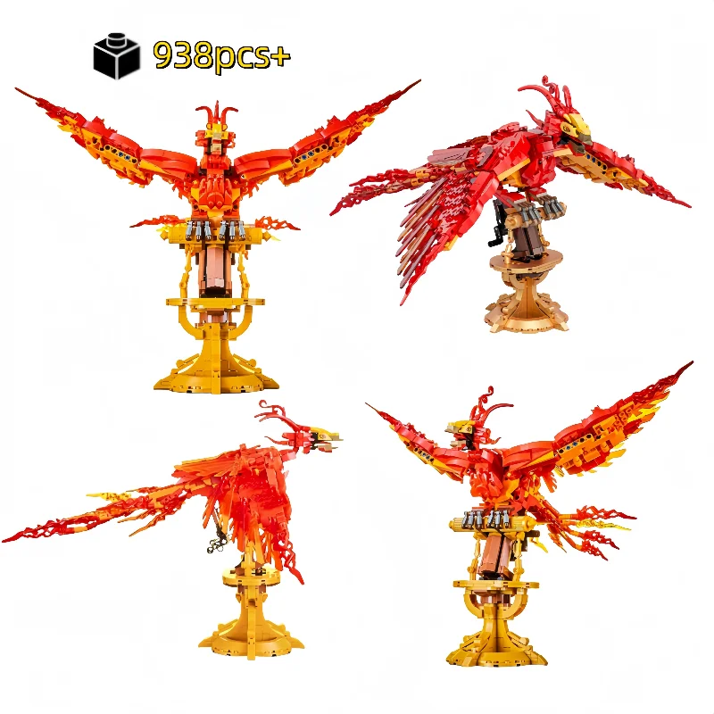 

Технический комплект строительных блоков Fire Phoenix MOC, сборочные кирпичи, сделай сам, настольные украшения, модель, подарок на день рождения, Рождество для детей